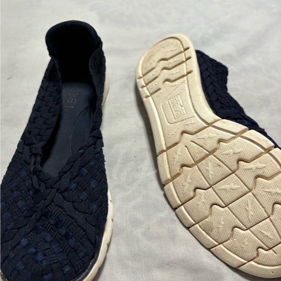 Women's Navy Woven Flats - Picture 4 of 6